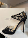 Jimmy choo black suede sandals 38.5