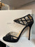 Jimmy choo black suede sandals 38.5