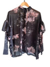 Religion Black floral top XS