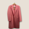 Sandro single button pink wool coat size Small