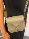 Valentino Khaki micro rockstud leather handbag