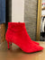 KG red suede boots size 38