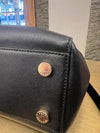 Michael kors black leather tote handbag