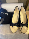 Chanel black & cream Ballet pumps size 40