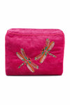 My Doris Pink Dragonfly Large Pouch/Make-up bag