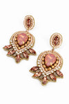 My Doris Peach Art Deco Earrings