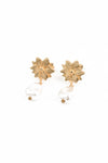 My Doris Flower Pearl Drop Earrings