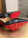 Louboutin Black leather Strap heels40