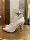 LK Bennett white leather boots size 40