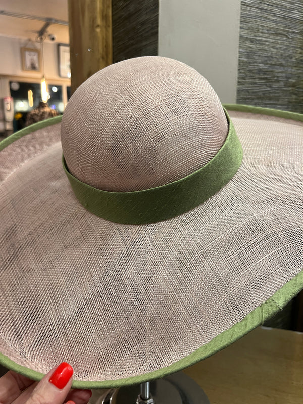 Pink & green special occasion Hat