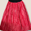 Zara red faux leather pleated skirt size small