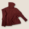 N Peal burgundy oversized cashmere chunky Cable knit