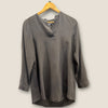 Sunspel charcoal grey classic silk top size 10