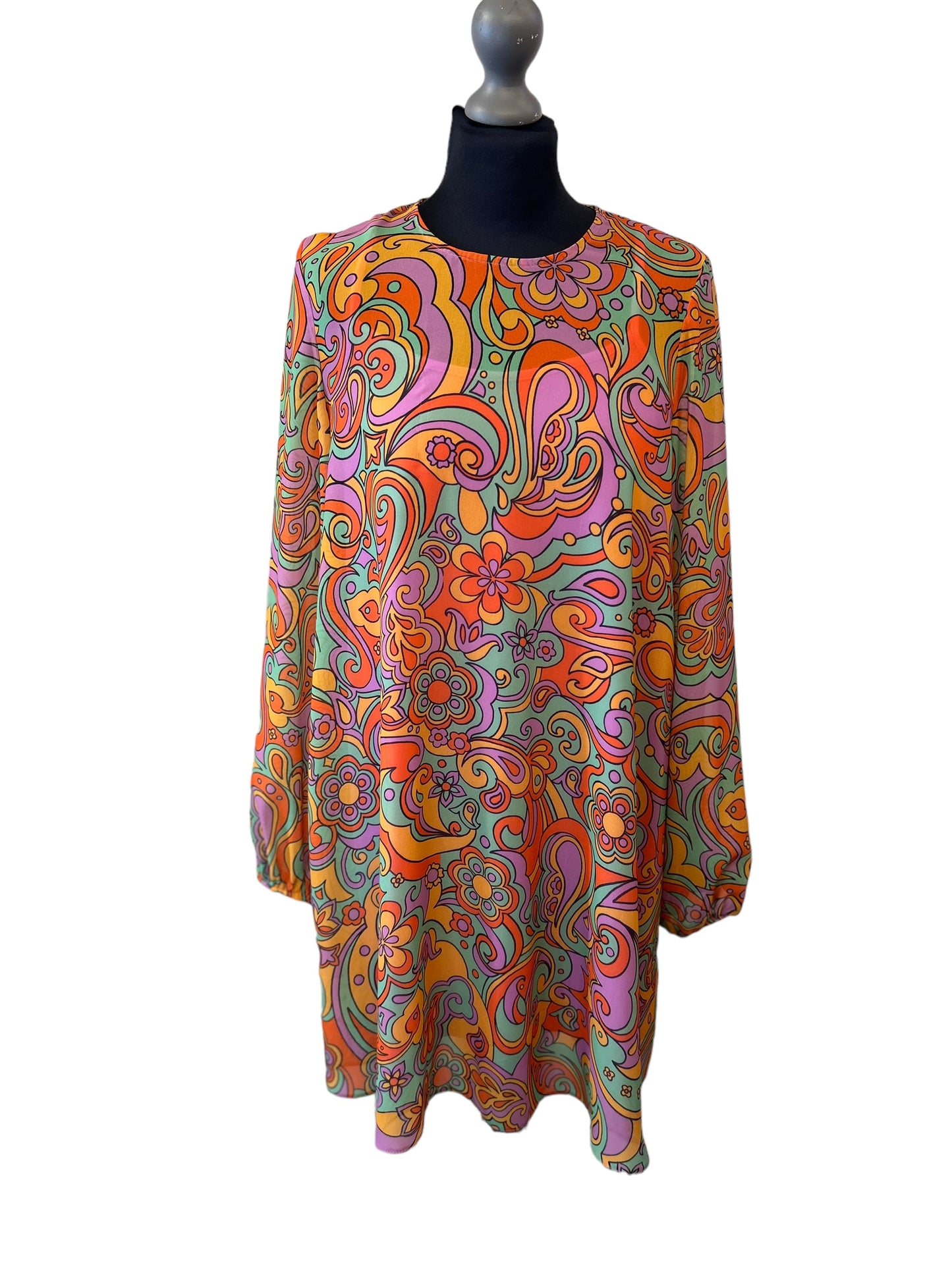 Nfd multi colour long sleeve dress size 10
