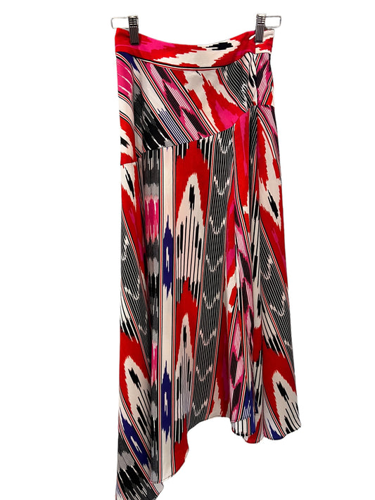 Karen Millen red/pink geo skirt 10