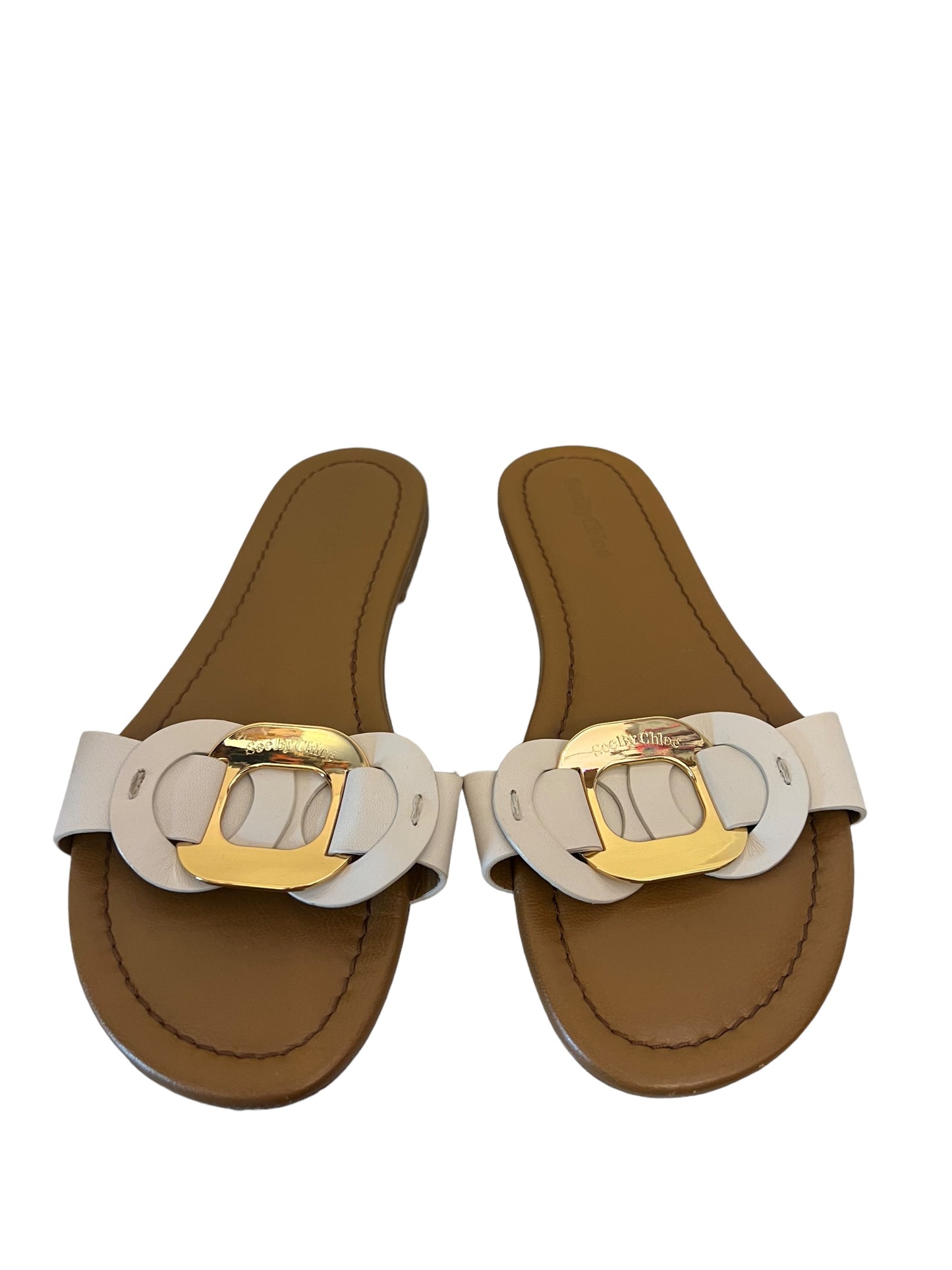 See by Chloe white sandals 7/40