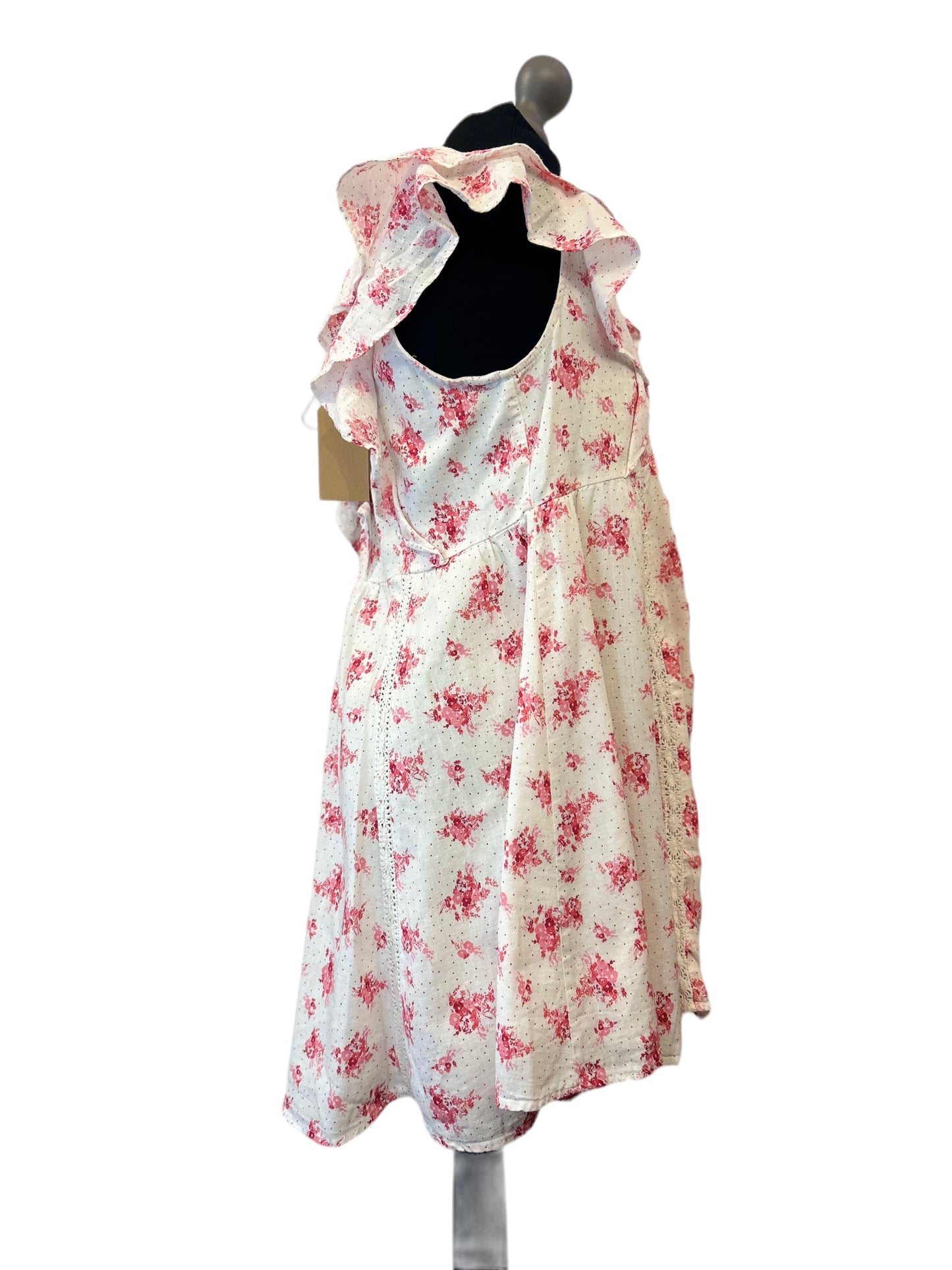 River island pink floral dress Medium