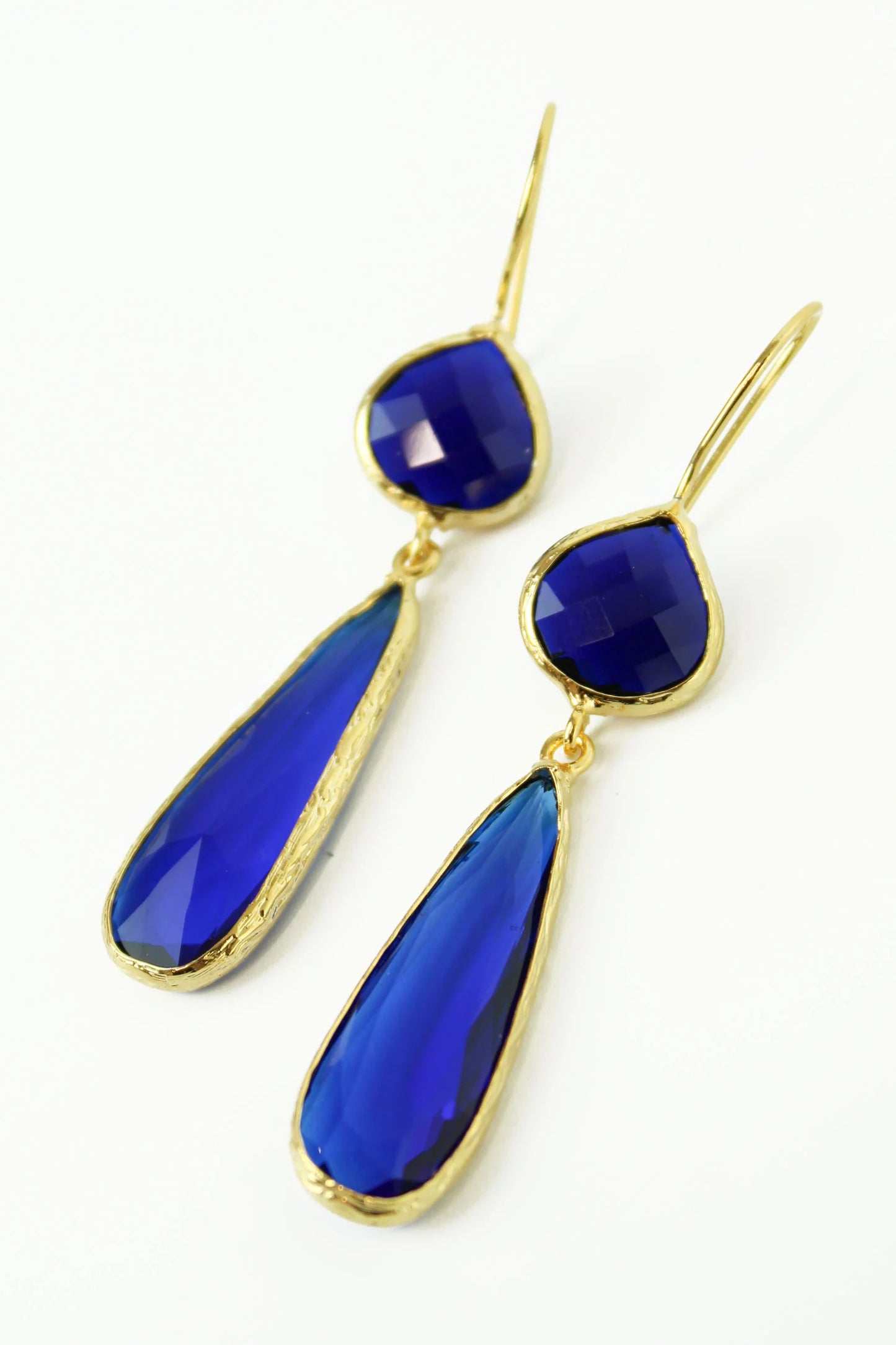 My Doris Blue 2 drop earrings