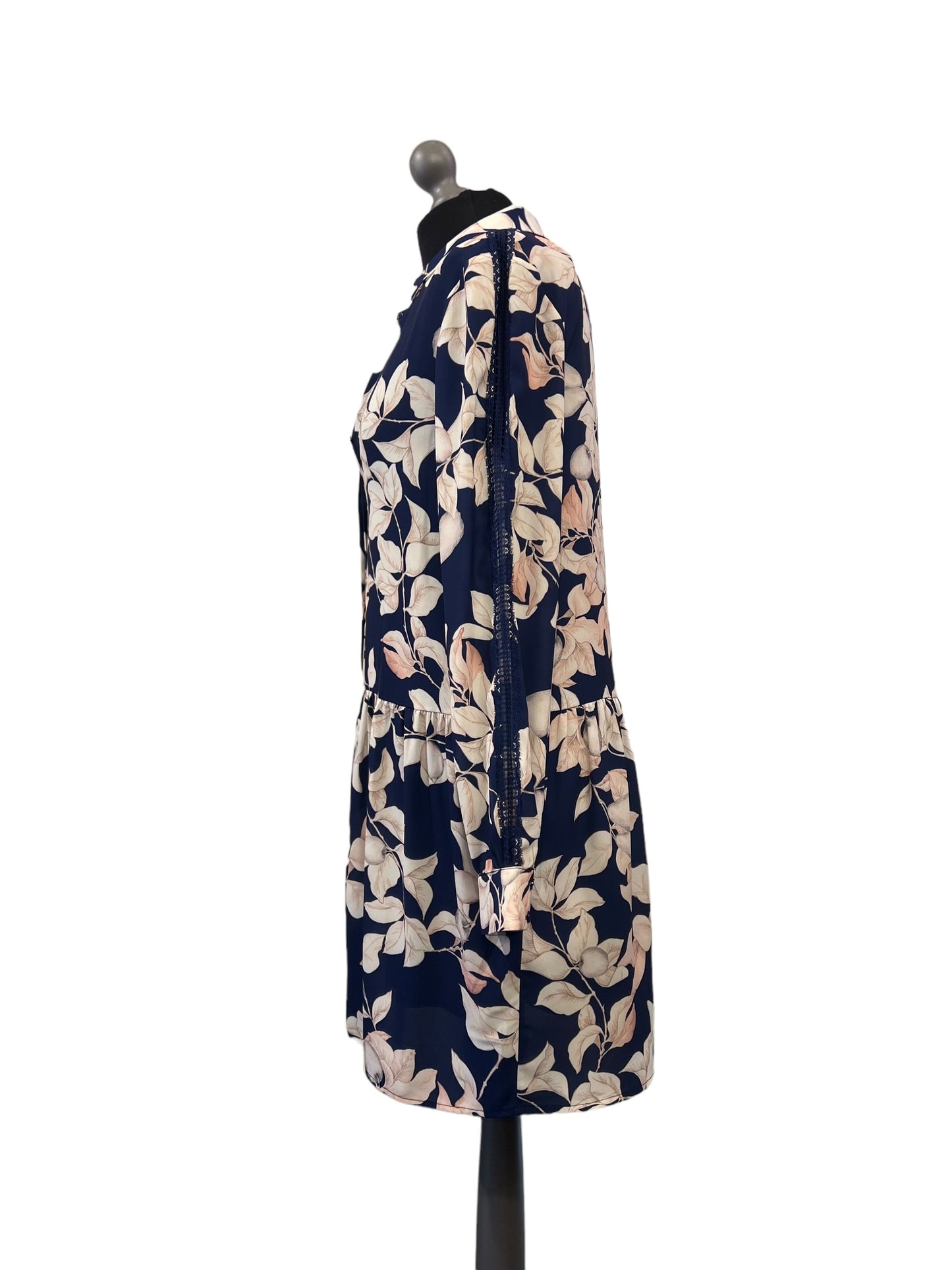 Whistles blue/pink floral dress 10