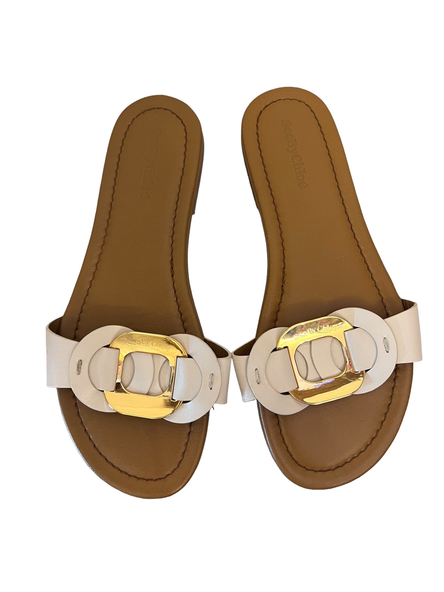 See by Chloe white sandals 7/40