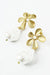 My Doris Gold Flower Drop Earrings