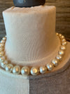 Baroque White pearl short necklace