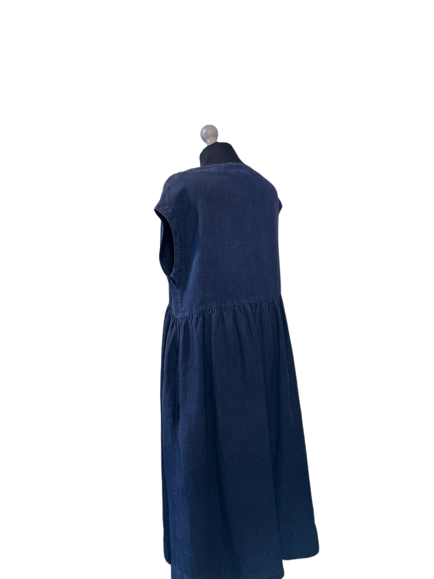 Toast navy cotton dress Large