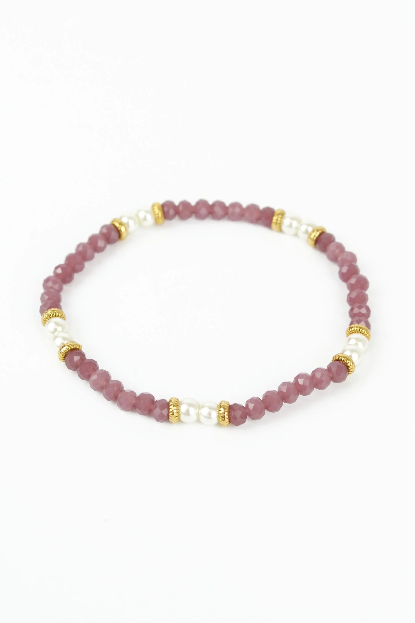 My Doris Pearl & Bead Mauve Bracelet