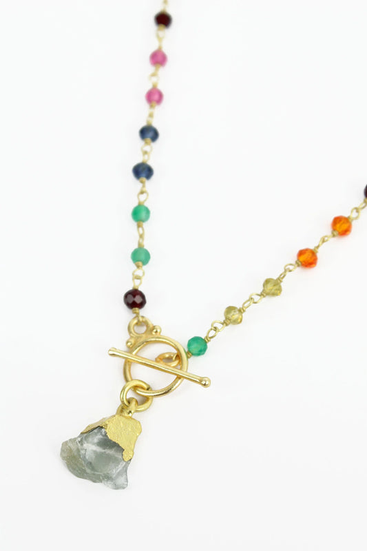 My Doris Rainbow Chain with stone pendant